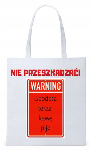 Dla Geodety Na Prezent Torba Eco Biała Shopper