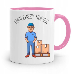 Kubek Różowy Dla Kuriera Najlepszy Kurier Prezent