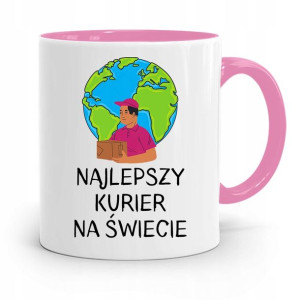 Kubek Różowy Dla Kuriera Najlepszy Na Świecie
