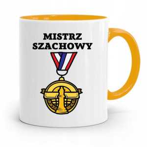 Dla Szachisty Kubek Żółty Na Prezent Na Urodziny
