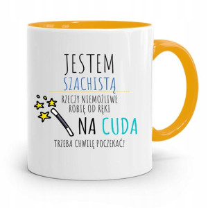 Dla Szachisty Kubek Żółty Na Prezent Na Urodziny