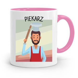 Kubek Różowy Dla Piekarza Piekarz Prezent