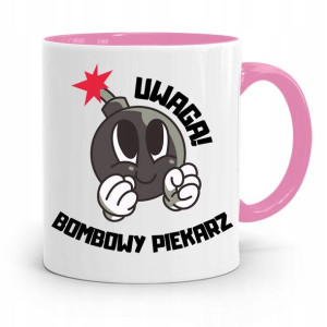 Kubek Różowy Dla Piekarza Uwaga Bombowy Piekarz