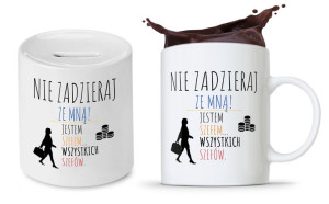 Dla Szefa Szefowej Zestaw Kubek + Skarbonka