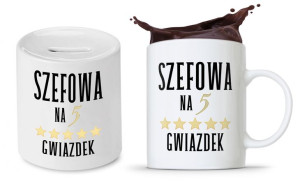 Dla Szefa Szefowej Zestaw Kubek + Skarbonka