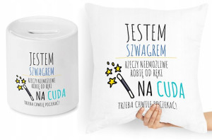 Dla Szwagra Zestaw Poduszka + Skarbonka Prezent