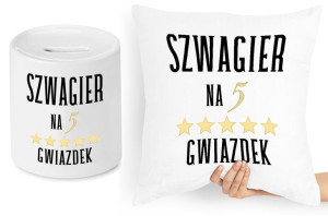 Dla Szwagra Zestaw Poduszka + Skarbonka Prezent