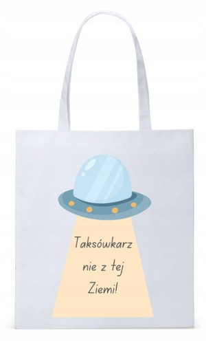 Dla Taksówkarza Na Prezent Torba Eco Biała Shopper