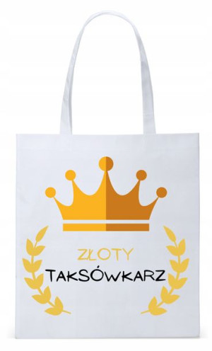 Dla Taksówkarza Na Prezent Torba Eco Biała Shopper