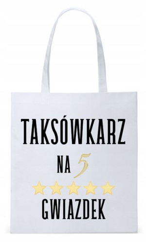 Dla Taksówkarza Na Prezent Torba Eco Biała Shopper