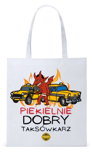 Dla Taksówkarza Na Prezent Torba Eco Biała Shopper