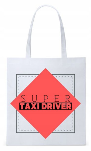 Dla Taksówkarza Na Prezent Torba Eco Biała Shopper