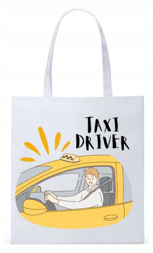 Dla Taksówkarza Na Prezent Torba Eco Biała Shopper