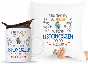 Zestaw Poduszka + Kubek Dla Listonosza Dostawcy