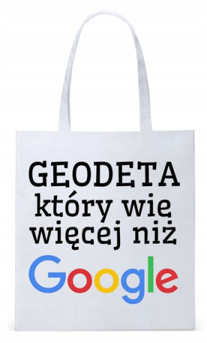 Dla Geodety Na Prezent Torba Eco Biała Shopper