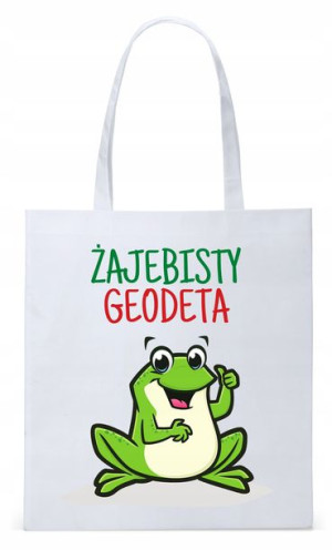 Dla Geodety Na Prezent Torba Eco Biała Shopper