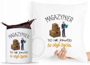 Zestaw Poduszka + Kubek Dla Magazyniera Prezent