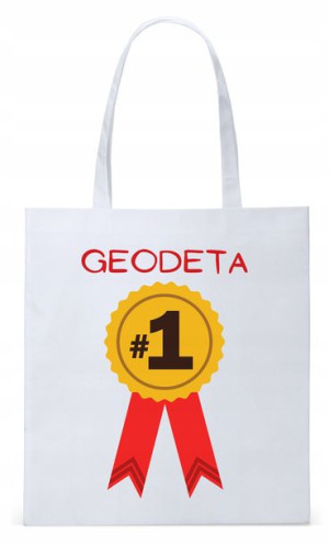 Dla Geodety Na Prezent Torba Eco Biała Shopper