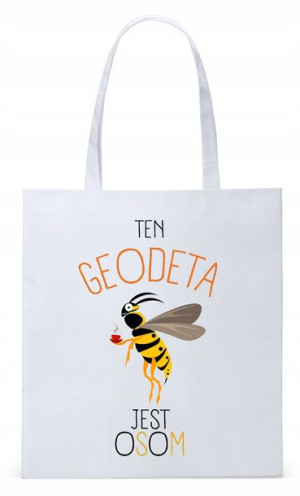 Dla Geodety Na Prezent Torba Eco Biała Shopper