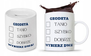 Dla Geodety Na Prezent Zestaw Kubek + Skarbonka