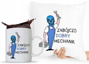 Zestaw Poduszka + Kubek Dla Mechanika Prezent