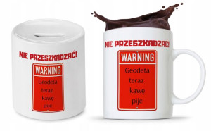 Dla Geodety Na Prezent Zestaw Kubek + Skarbonka