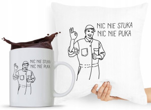 Zestaw Poduszka + Kubek Dla Mechanika Prezent