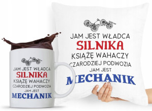 Zestaw Poduszka + Kubek Dla Mechanika Prezent