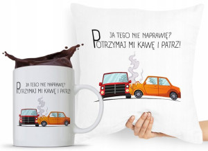 Zestaw Poduszka + Kubek Dla Mechanika Prezent