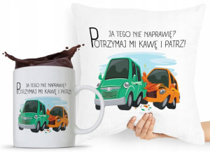 Zestaw Poduszka + Kubek Dla Mechanika Prezent