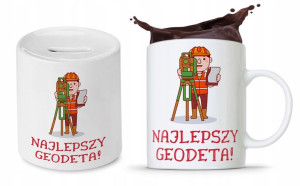 Dla Geodety Na Prezent Zestaw Kubek + Skarbonka