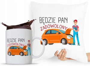 Zestaw Poduszka + Kubek Dla Mechanika Prezent