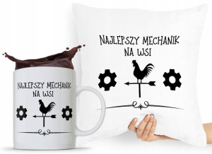 Zestaw Poduszka + Kubek Dla Mechanika Prezent