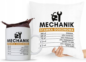 Zestaw Poduszka + Kubek Dla Mechanika Prezent