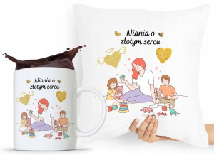 Zestaw Poduszka + Kubek Dla Niani Opiekunki