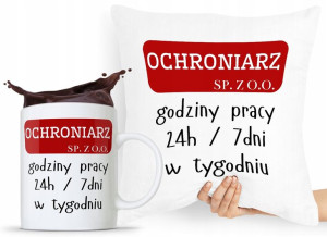 Zestaw Poduszka + Kubek Dla Ochroniarza Stróża
