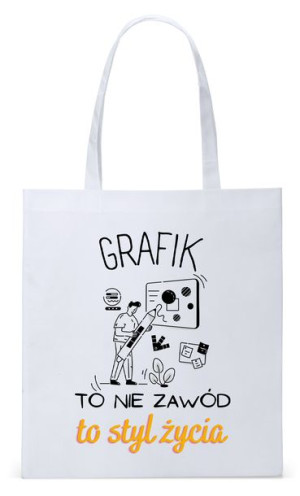 Dla Grafika Na Prezent Torba Eco Biała Shopper