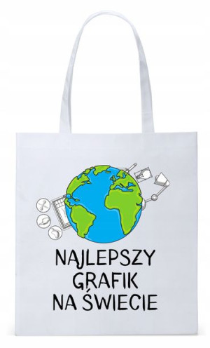 Dla Grafika Na Prezent Torba Eco Biała Shopper