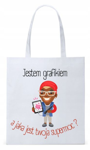 Dla Grafika Na Prezent Torba Eco Biała Shopper
