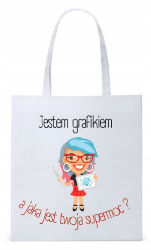 Dla Grafika Na Prezent Torba Eco Biała Shopper