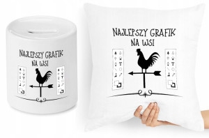 Dla Grafika Zestaw Poduszka + Skarbonka Prezent