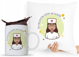 Zestaw Poduszka + Kubek Dla Pielęgniarki Prezent