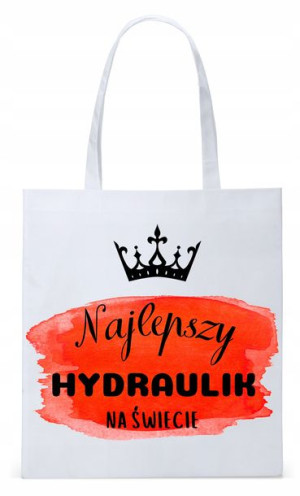 Dla Hydraulika Prezent Torba Eco Biała Shopper