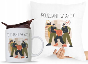 Zestaw Poduszka + Kubek Dla Policjanta Policjantki