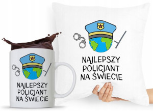 Zestaw Poduszka + Kubek Dla Policjanta Policjantki