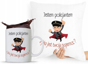 Zestaw Poduszka + Kubek Dla Policjanta Policjantki
