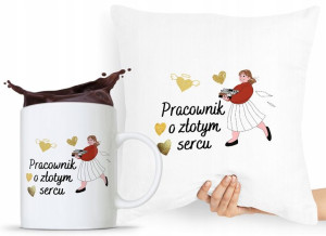 Zestaw Poduszka + Kubek Dla Pracownika Prezent