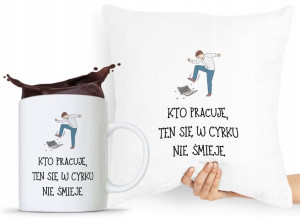 Zestaw Poduszka + Kubek Dla Pracownika Prezent