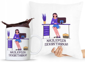 Zestaw Poduszka + Kubek Dla Sekretarki Asystentki