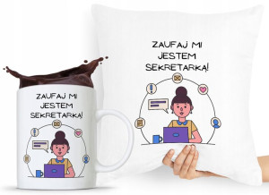 Zestaw Poduszka + Kubek Dla Sekretarki Asystentki